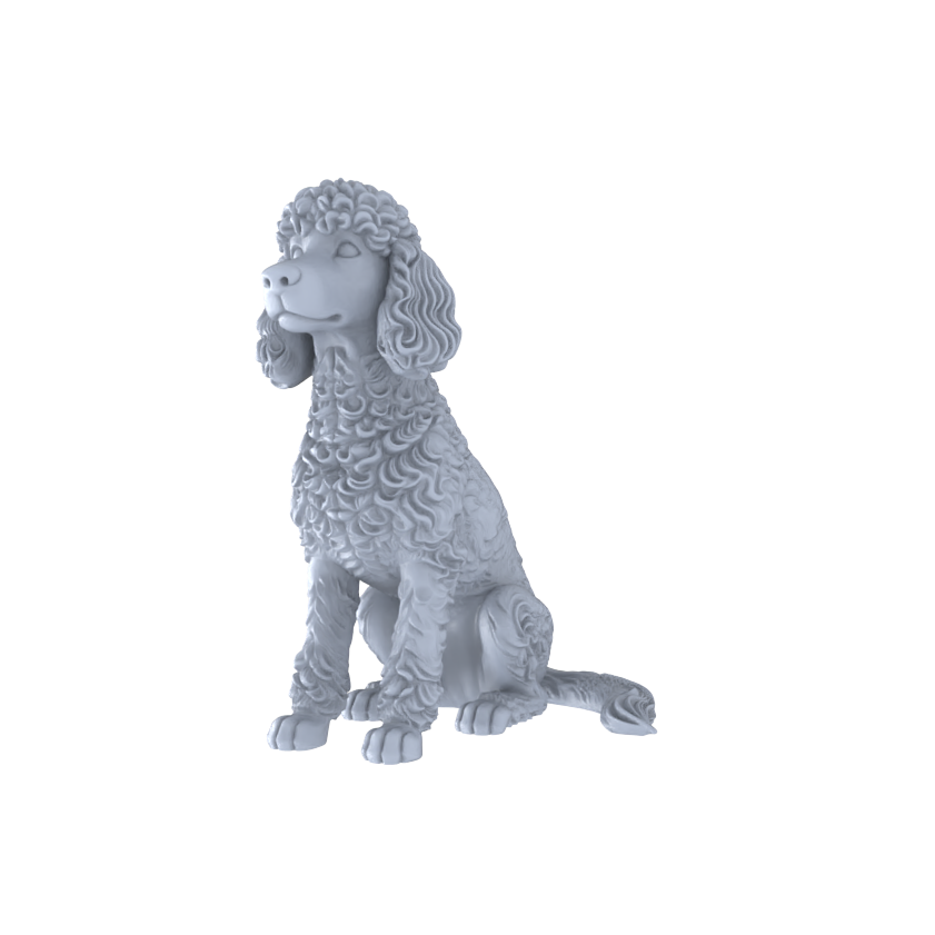 Detail view of Yao's Studio LYTR260 Poodle Resin Miniature Model 5-Figure Set, Unpainted Cute Interactive Pet Figures, DIY Painting Scene Decoration Miniatures Diorama Resin Figures Model