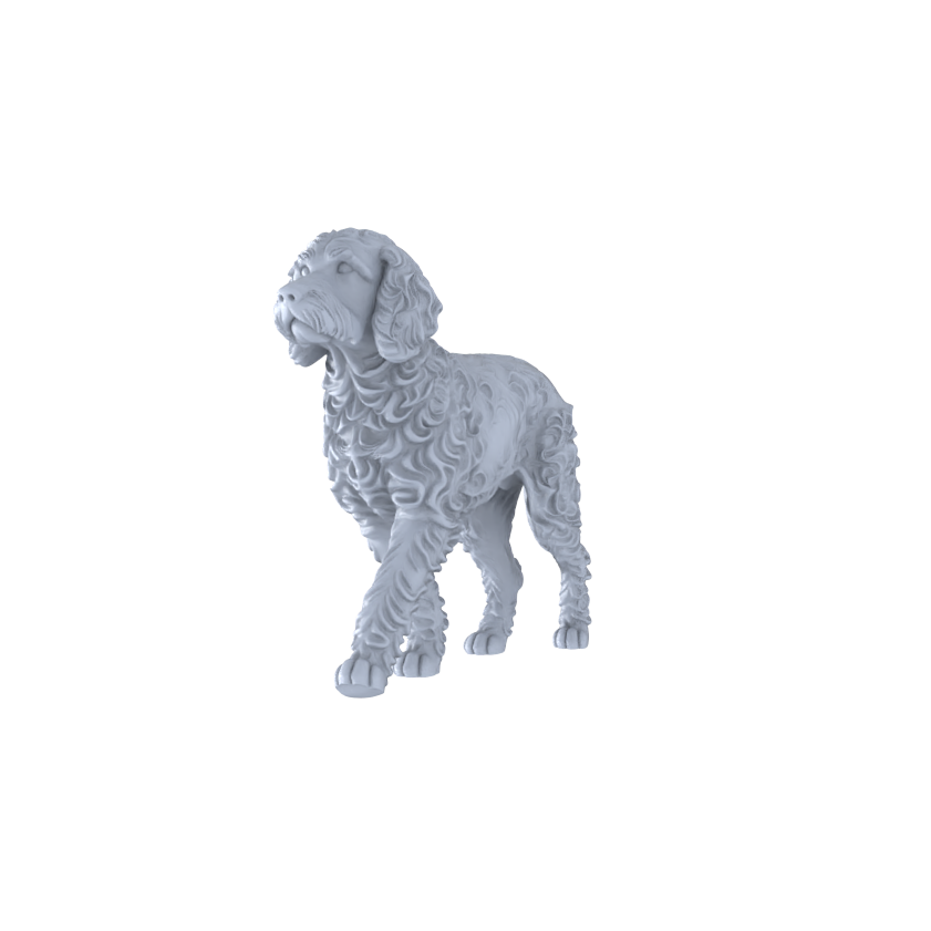 Detail view of Yao's Studio LYTR260 Poodle Resin Miniature Model 5-Figure Set, Unpainted Cute Interactive Pet Figures, DIY Painting Scene Decoration Miniatures Diorama Resin Figures Model
