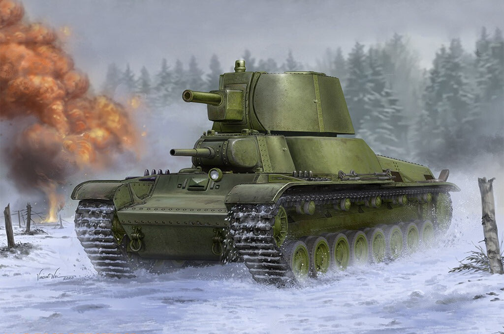 Trumpeter 09591 1/35 E-100 Soviet T-100Z Heavy Tank Model Kit — scale model kit