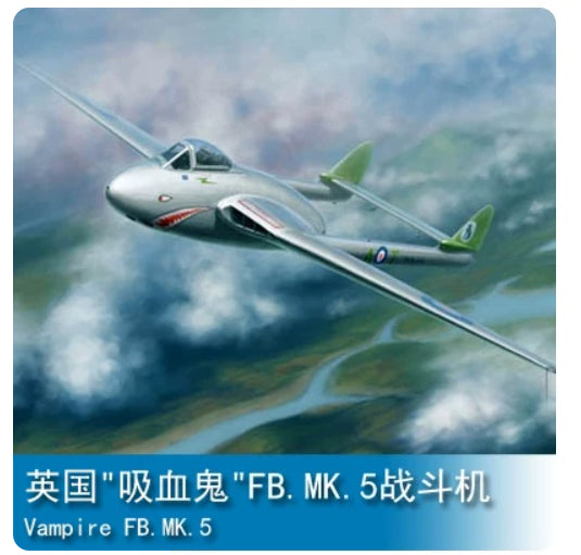 Trumpeter 1/48 02874 Vampire F.Mk.5 — scale model kit