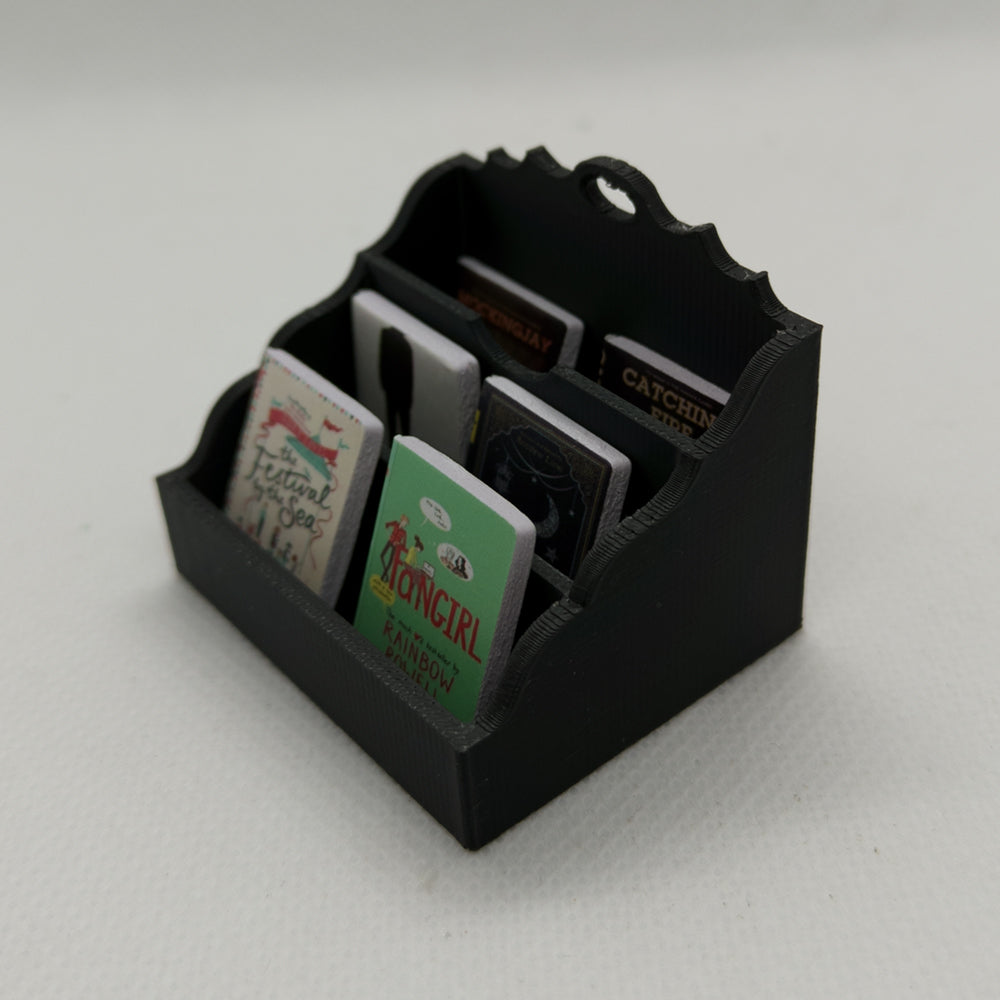 LYTP12606C/A 1/12 Desktop Bookshelf Storage File Rack Accessory + 6 books Dollhouse Miniature Mini Diorama Bedroom Furniture BJD Ornamental