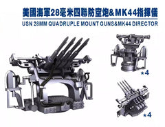 SSMODEL  M350018 350 scale US Navy 28mm quadruple anti-aircraft & Mk44 commander