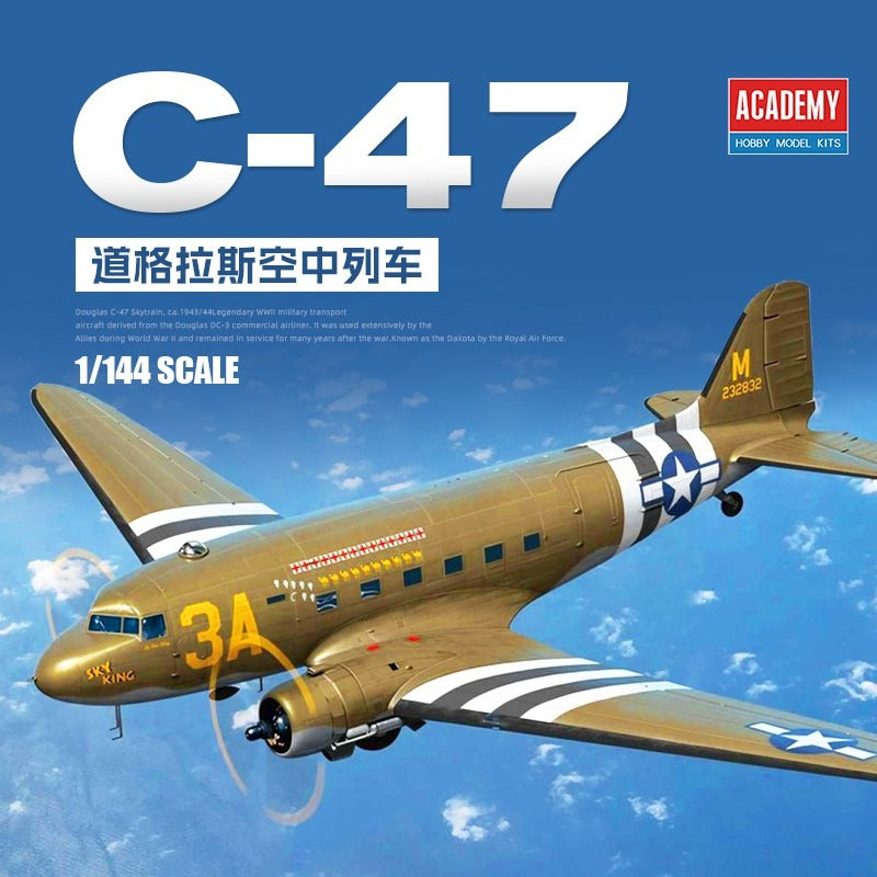 ACADEMY 12633 1/144 Scale USAAF C-47 Skytrain Model Kit