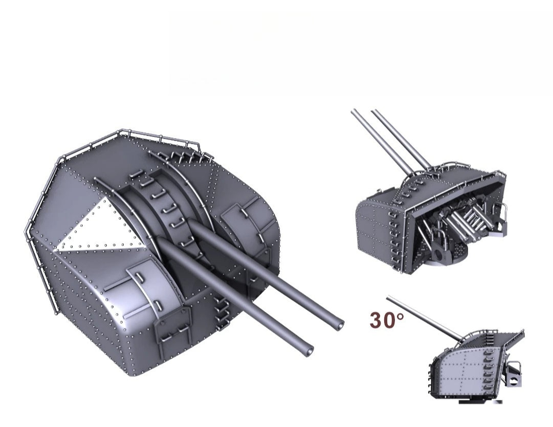 SSMODEL R700086 1/700 scale Jiujiu type 76mm twin anti-aircraft gun