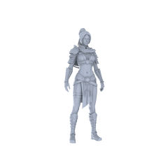 Detail view of Yao's Studio LYTR261 Female Warrior Resin Miniature Model 6-Figure Set, Unpainted Combat Pose Figures, DIY Painting Scene Decoration Miniatures Diorama Resin Figures Model