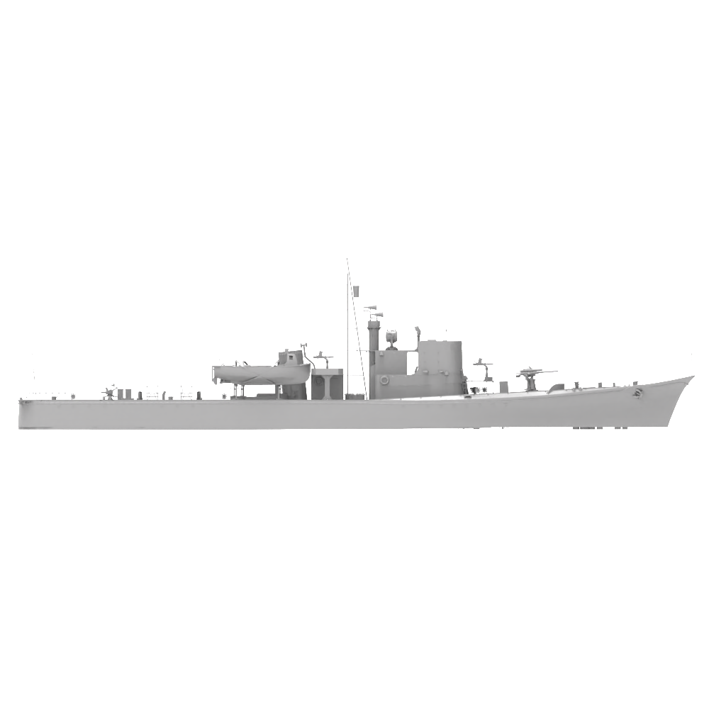 RHWS013 IJN Type K-8 No.13, Kusentei Submarine Chaser Late Modification Water line