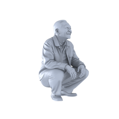 Detail view of Yao's Studio LYTR262 Leisurely Elderly Quintet Resin Miniature Model 5-Figure Set, Unpainted Relaxation Figures, DIY Painting Scene Decoration Miniatures Diorama Resin Figures Model