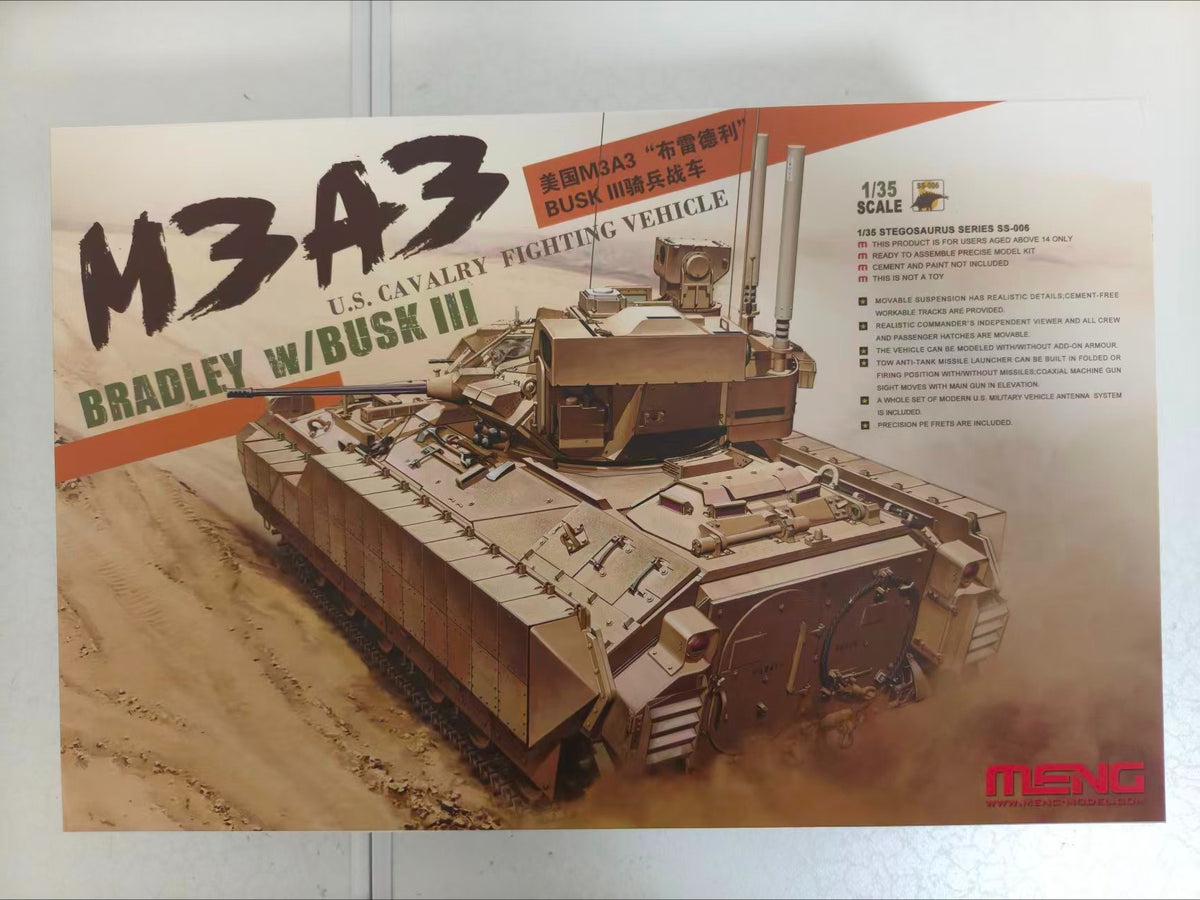 Meng Model SS-006 1/35 U.S. M3A3 Bradley w/ Busk III Cavalry Fighting Vehicle — detail view 3