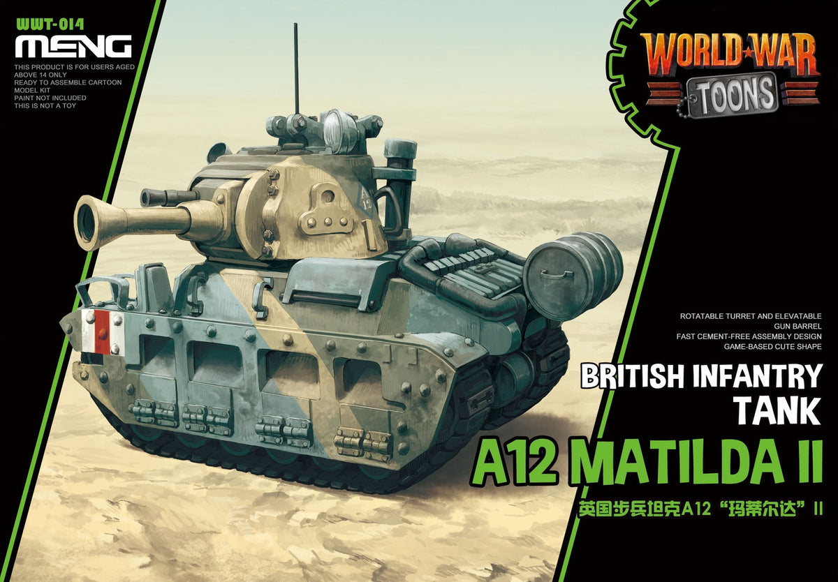 Meng WWT-014 BRITISH INFANTRY TANK A12 MATILDA II Q Edition Assembly Model 2019 — scale model kit