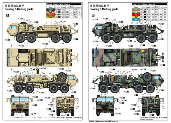 Trumpeter 01083 1/35 M984A2 HEMTT Wrecker rescue vehicle