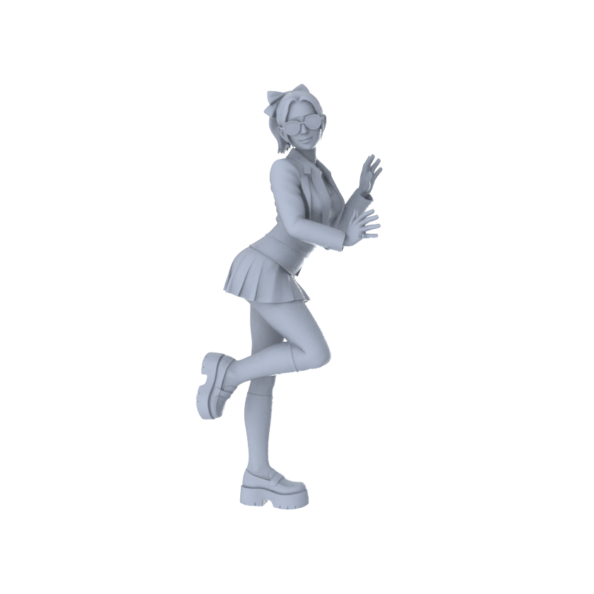 Detail view of MRY-SFW LYTR561 Modern Campus Youth Girls Pose Group of 6 Miniature Car Diorama Figures Scene Props Accessories Resin Model