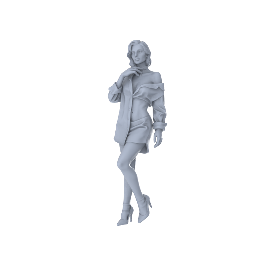 Detail view of MRY-SFW LYTR559 Modern Urban Fashion Women Pose Group of 6 Miniature Car Diorama Figures Scene Props Accessories Resin Model