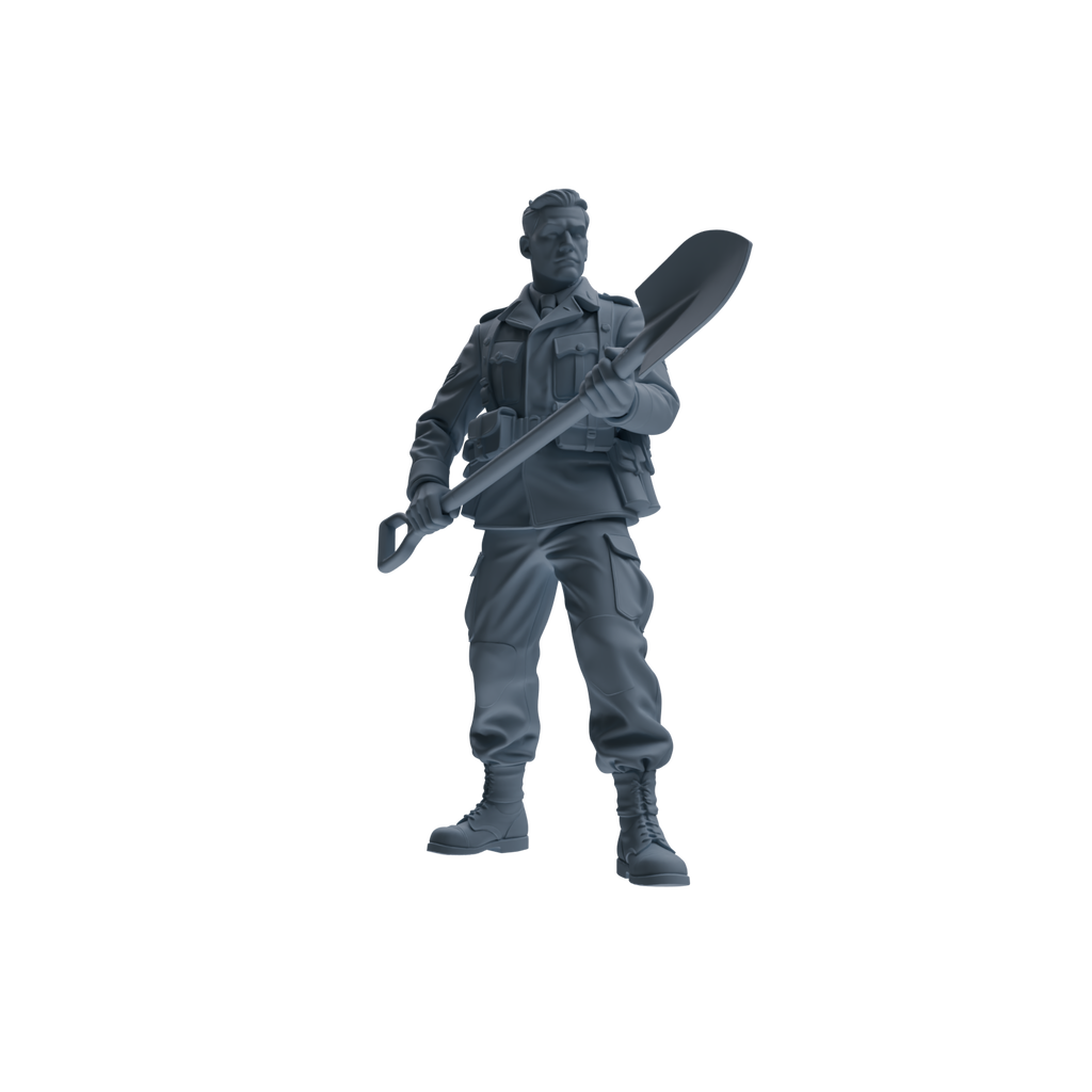 MRY-SFW SSTR185 Miniatures Soldier Model Kit Combat Engineer Soldier Pose Modern Model 4 pcs