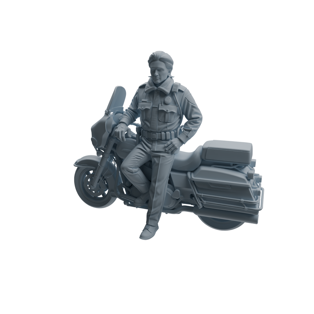 Detail view of MRY-SFW LYTR960 Multi-Scene On-Duty Male Police Officer Character Modern Model 4 pcs Model