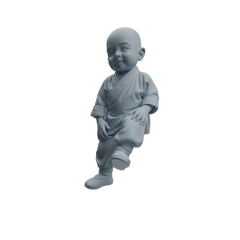 Detail view of MRY-SFW LYTR1069 Kung Fu Little Monk Character Modern Model 4 pcs Model