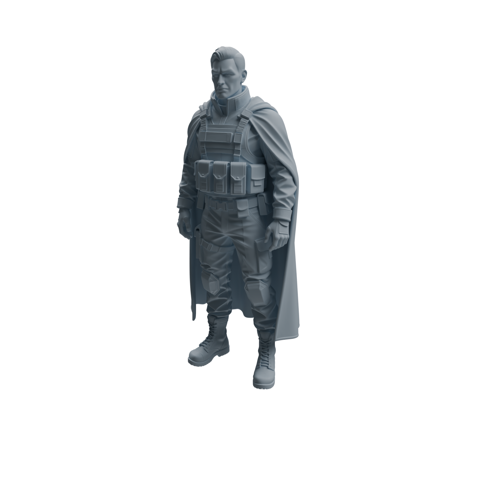 Detail view of MRY-SFW LYTR951 Tactical Cape Uniform Man Character Modern Model 4 pcs Model