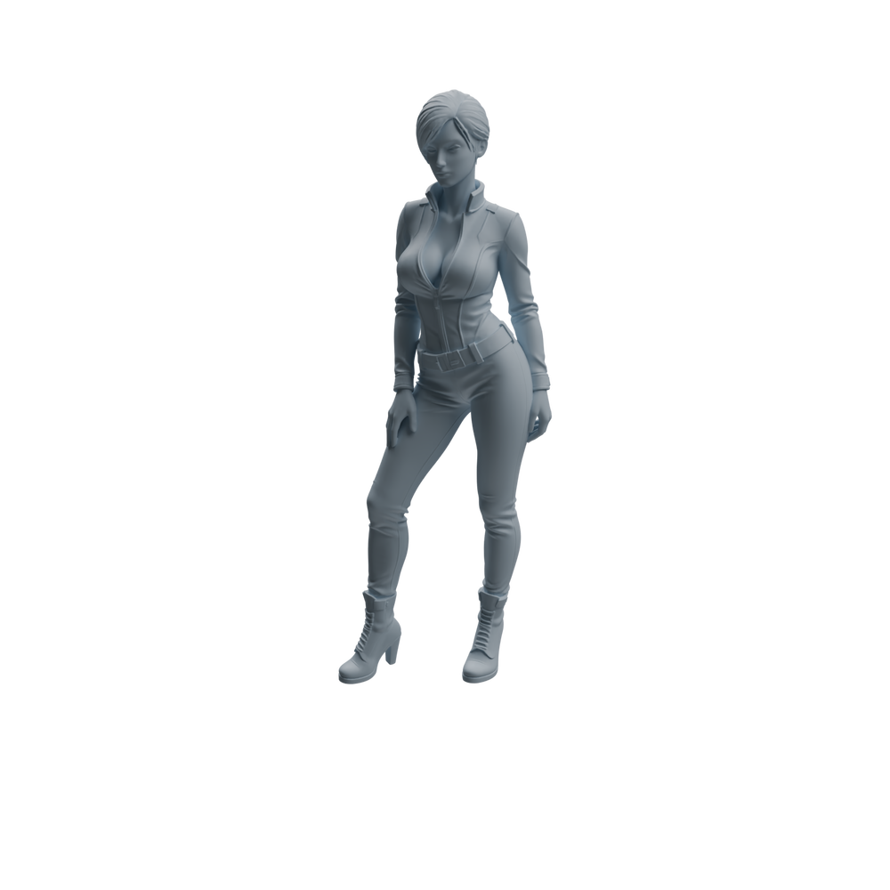Detail view of MRY-SFW LYTR956 Multi-Pose Female Police Officer Character Modern Model 3 pcs Model