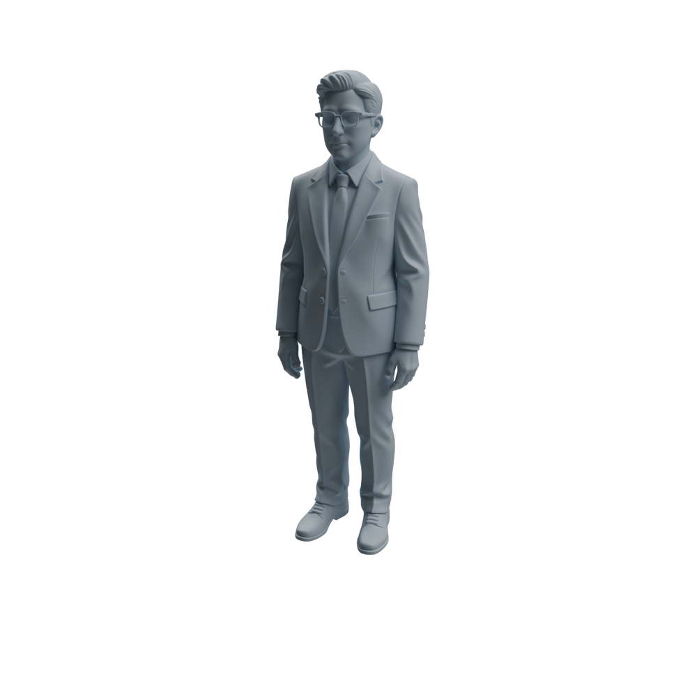 Detail view of MRY-SFW LYTR972 Book-Organizing Teacher Character Modern Model 3 pcs Model