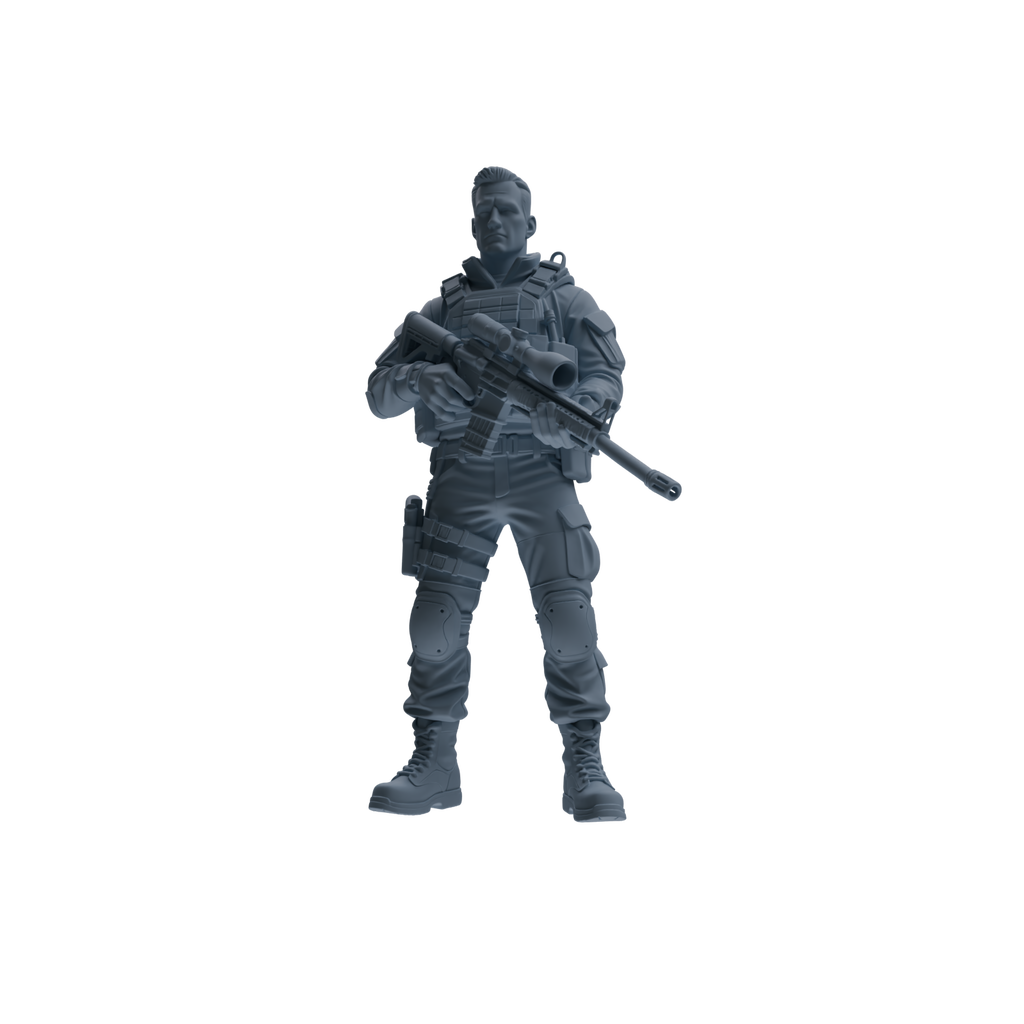 MRY-SFW SSTR176 Miniatures Soldier Model Kit Special Forces Soldier Modern Model 3 pcs