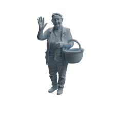 Detail view of MRY-SFW LYTR993 Elderly People Grocery Shopping Character Modern Model 3 pcs Model