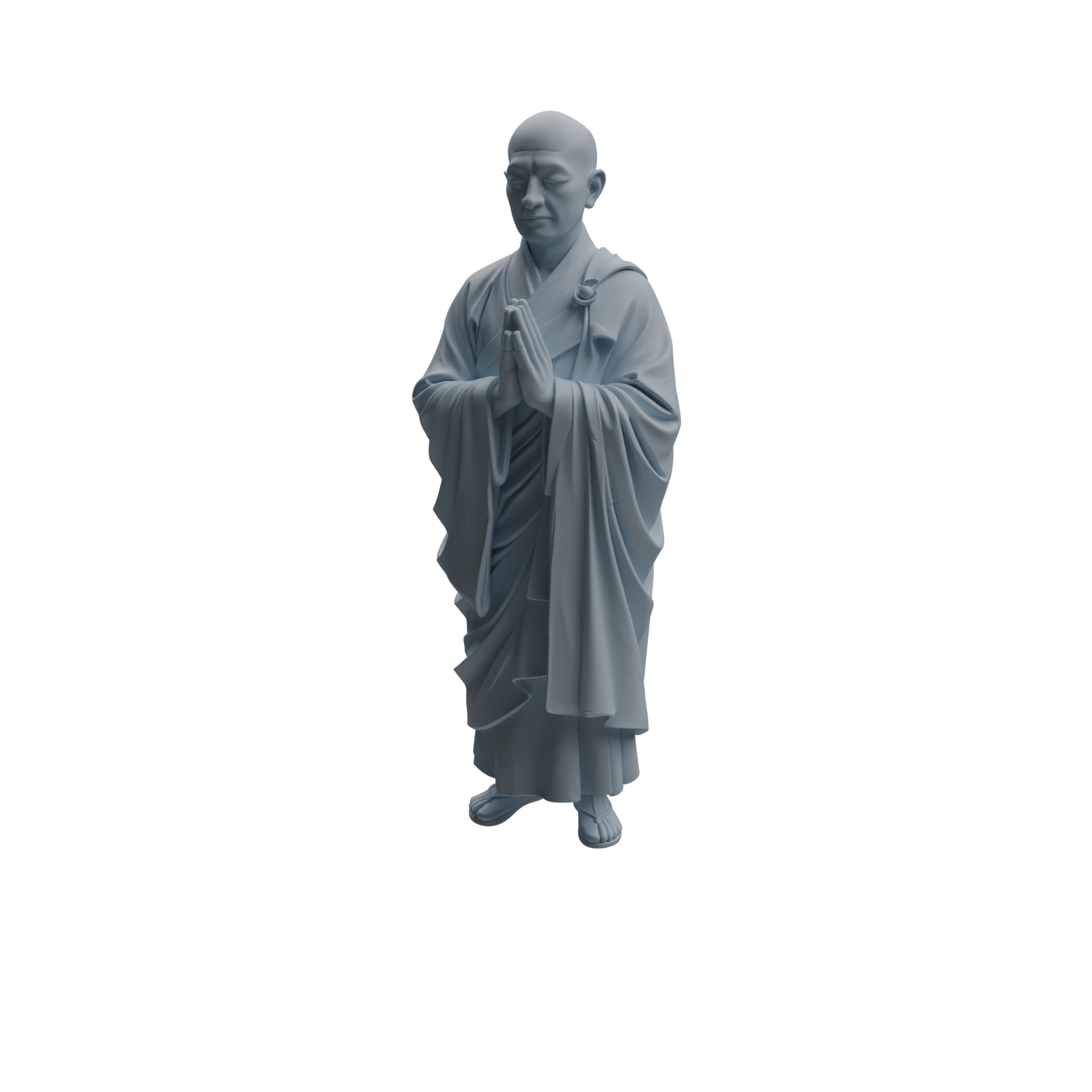Detail view of MRY-SFW LYTR1082 Monk with Ritual Tools Character Modern Model 3 pcs Model