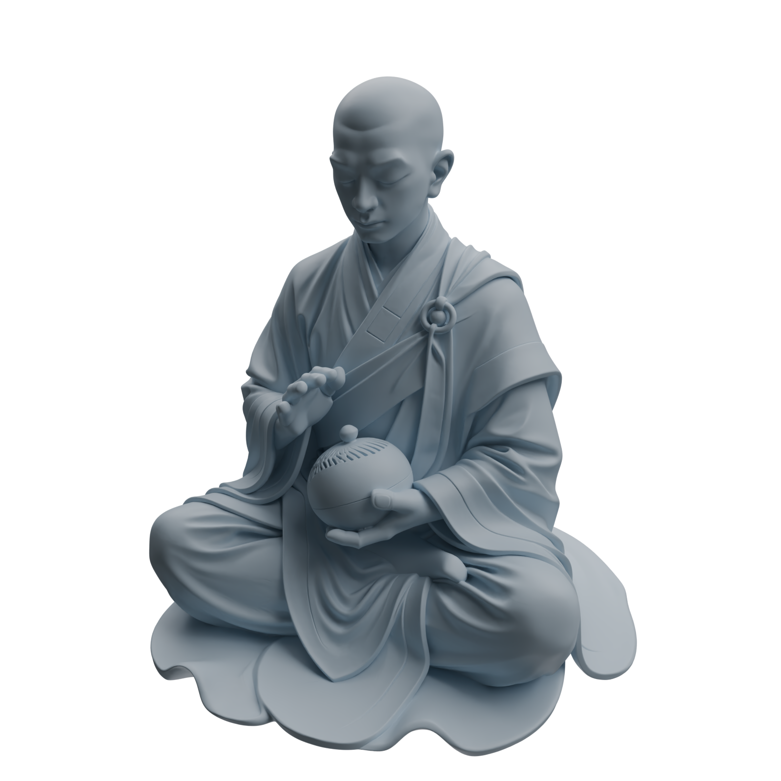 Detail view of MRY-SFW LYTR1080 Zen-style Monk Character Modern Model 3 pcs Model