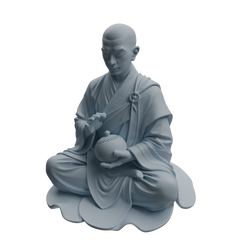 Detail view of MRY-SFW LYTR1080 Zen-style Monk Character Modern Model 3 pcs Model