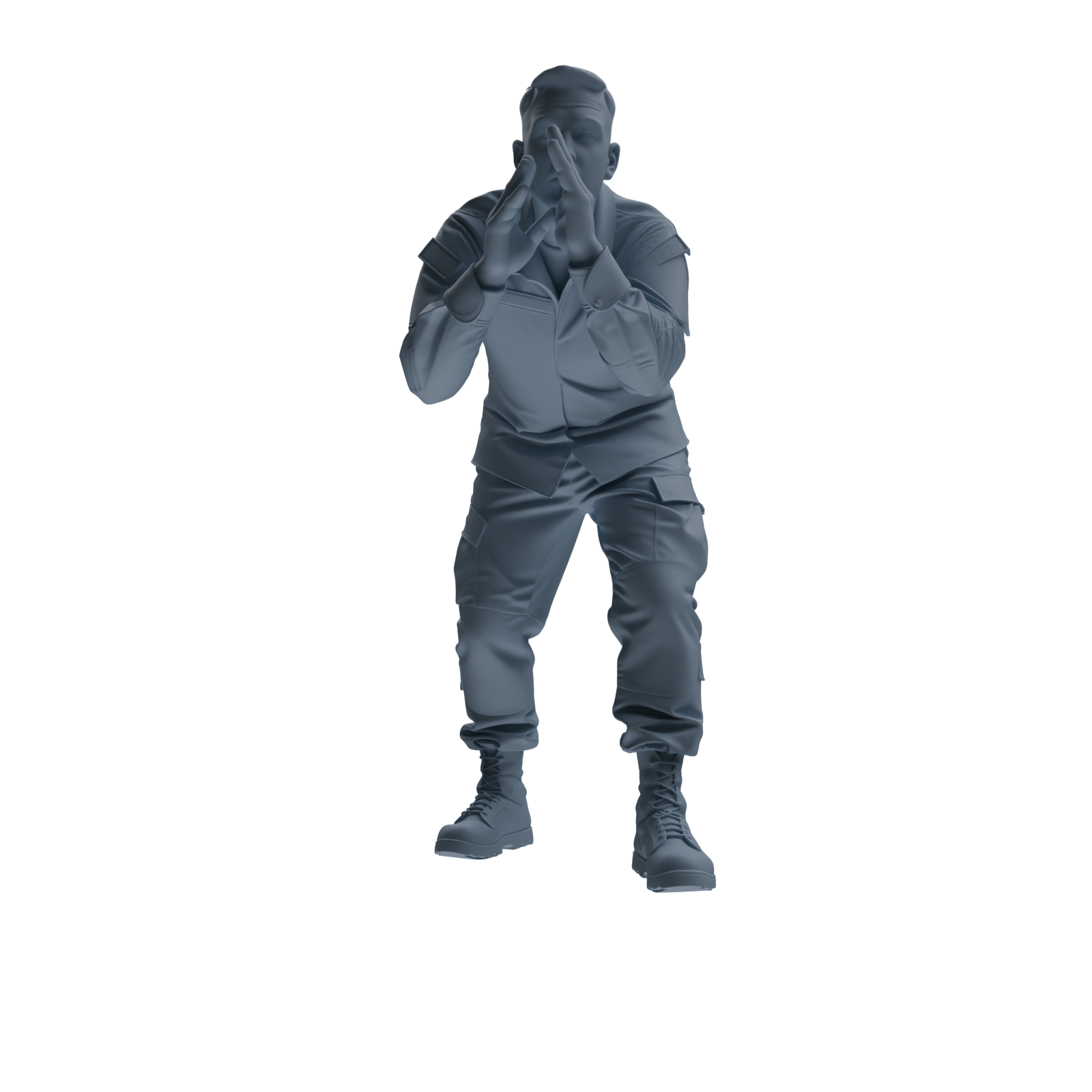 MRY-SFW SSTR184 Miniatures Soldier Model Kit Command Soldier Pose Modern Model 3 pcs