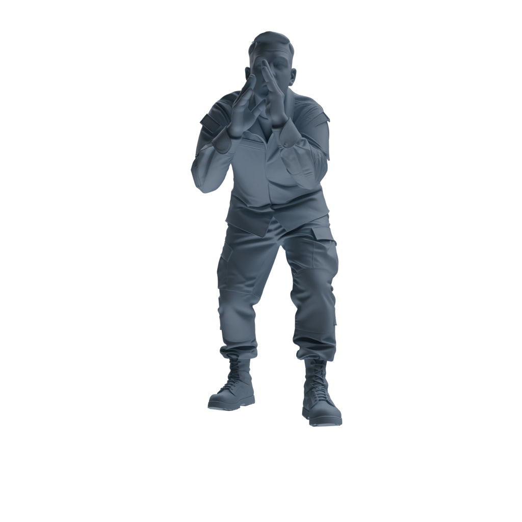 MRY-SFW SSTR184 Miniatures Soldier Model Kit Command Soldier Pose Modern Model 3 pcs