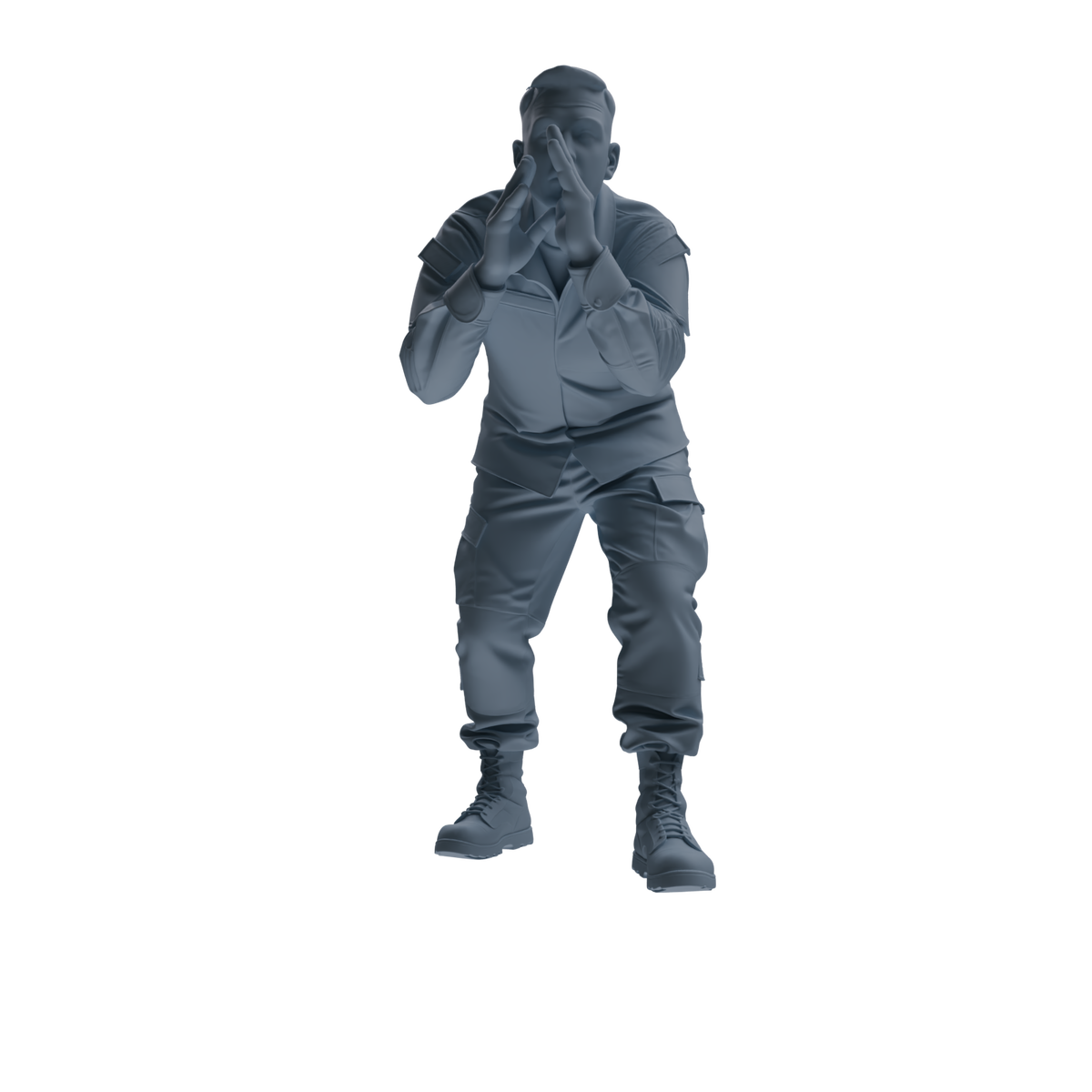 MRY-SFW SSTR184 Miniatures Soldier Model Kit Command Soldier Pose Modern Model 3 pcs — detail view 3