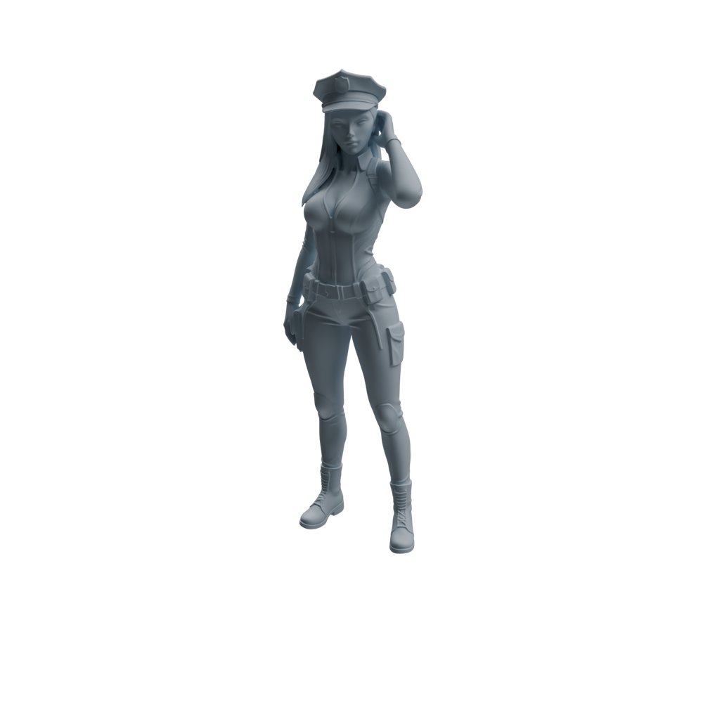 Detail view of MRY-SFW LYTR957 Multi-Style Female Police Officer Character Modern Model 3 pcs Model