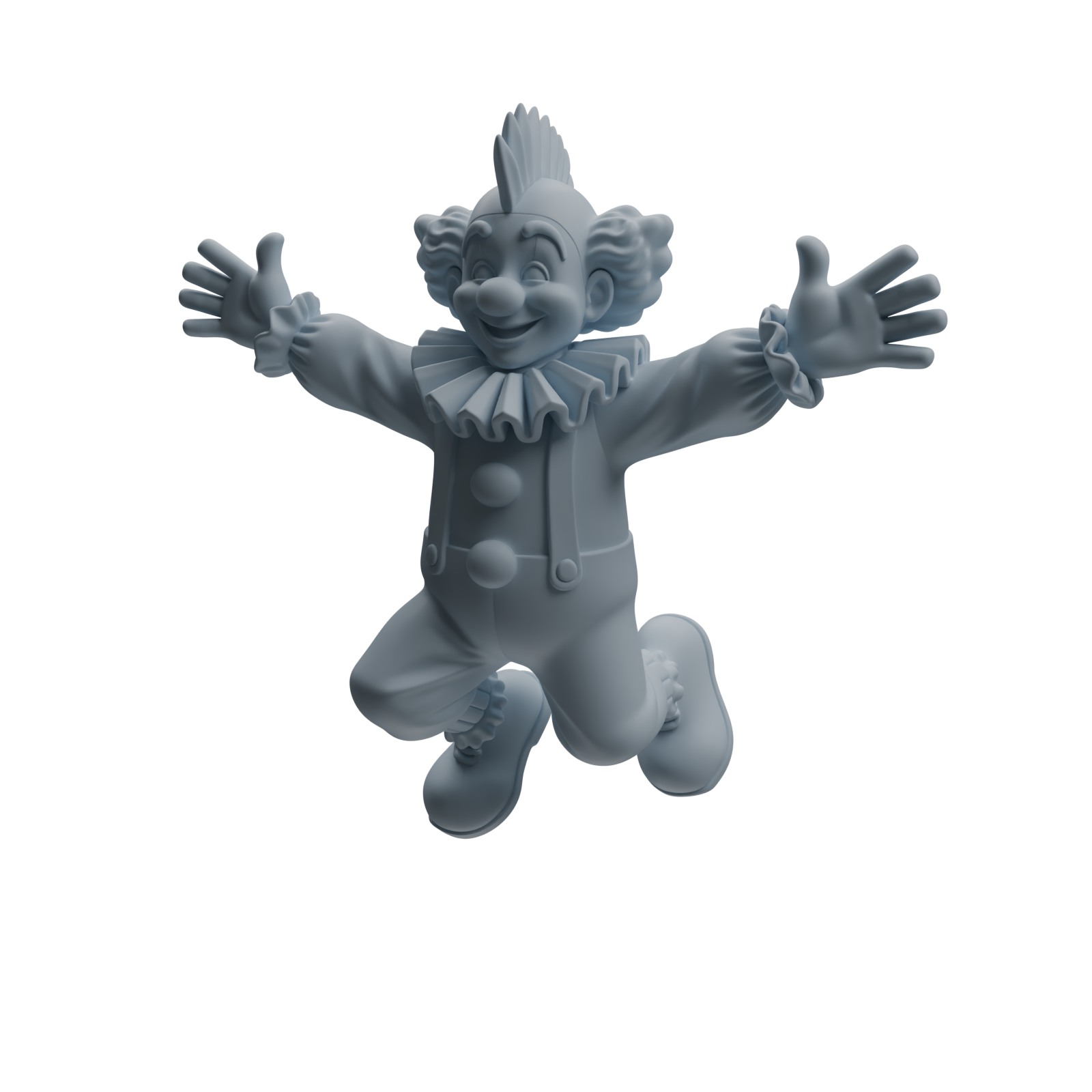 Detail view of MRY-SFW LYTR1056 Circus Clown Performance Pose Character Modern Model 3 pcs Model