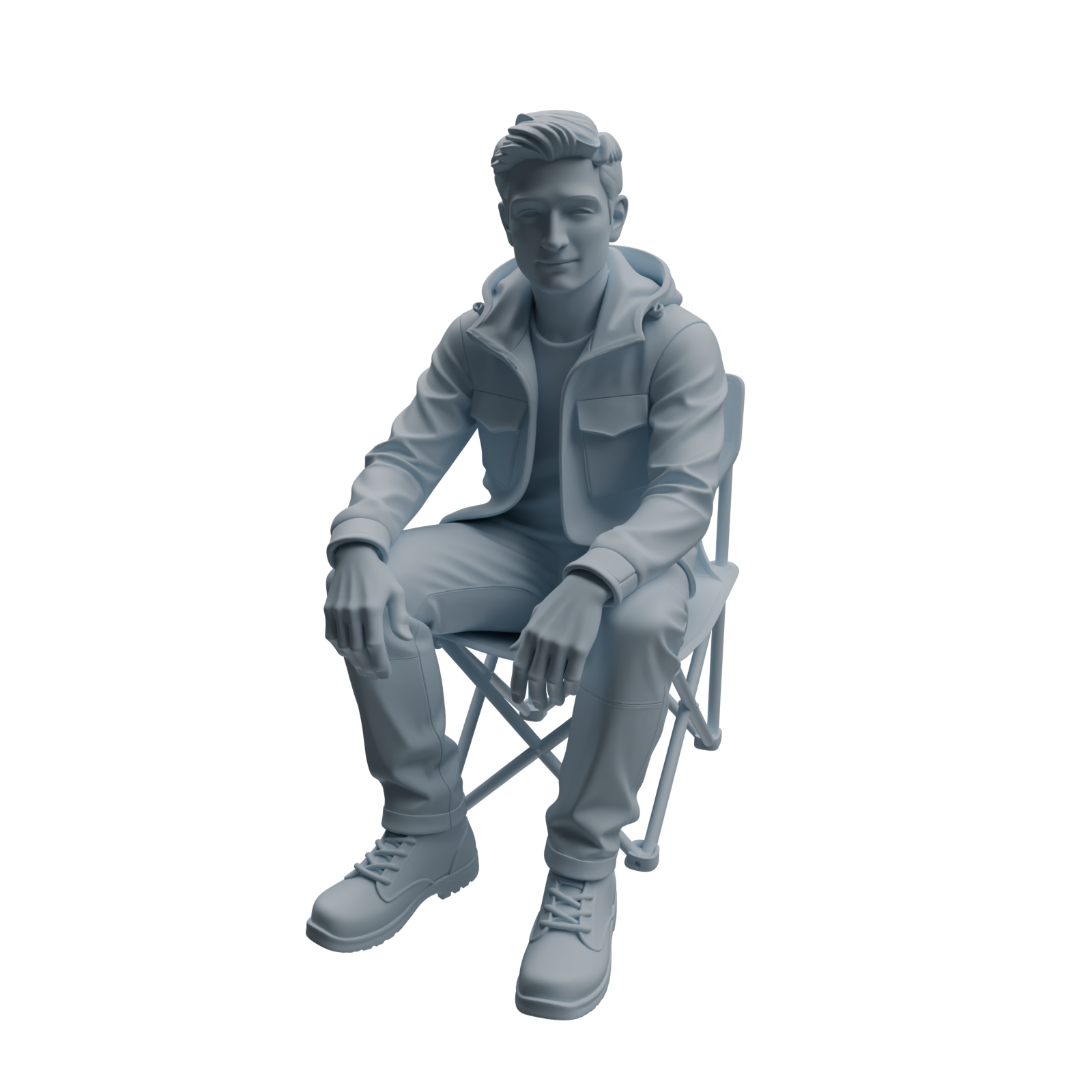 Detail view of MRY-SFW LYTR1012 Outdoor Casual Sitting Male Character Modern Model 4 pcs Model