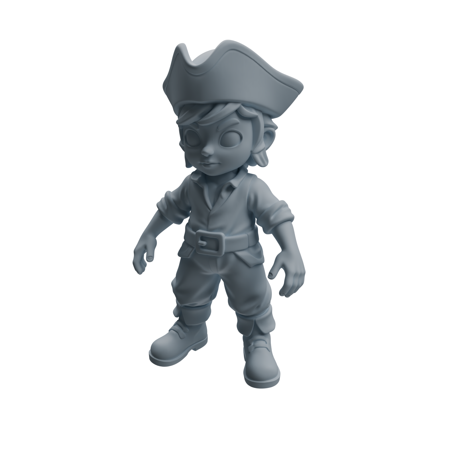Detail view of MRY-SFW LYTR1090 Chibi Pirate Boy Character Modern Model 4 pcs Model