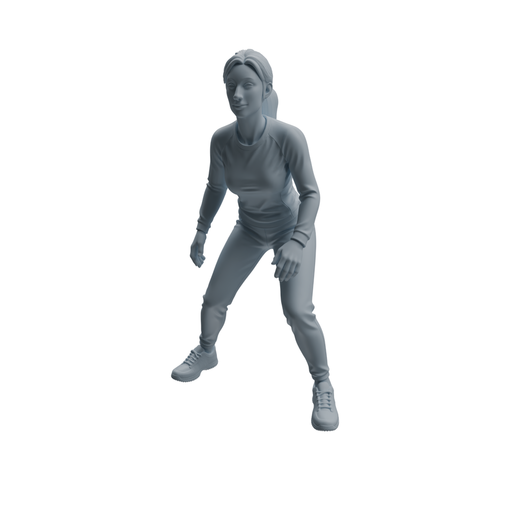 Detail view of MRY-SFW LYTR969 Ball-Sports PE Teacher Character Modern Model 4 pcs Model