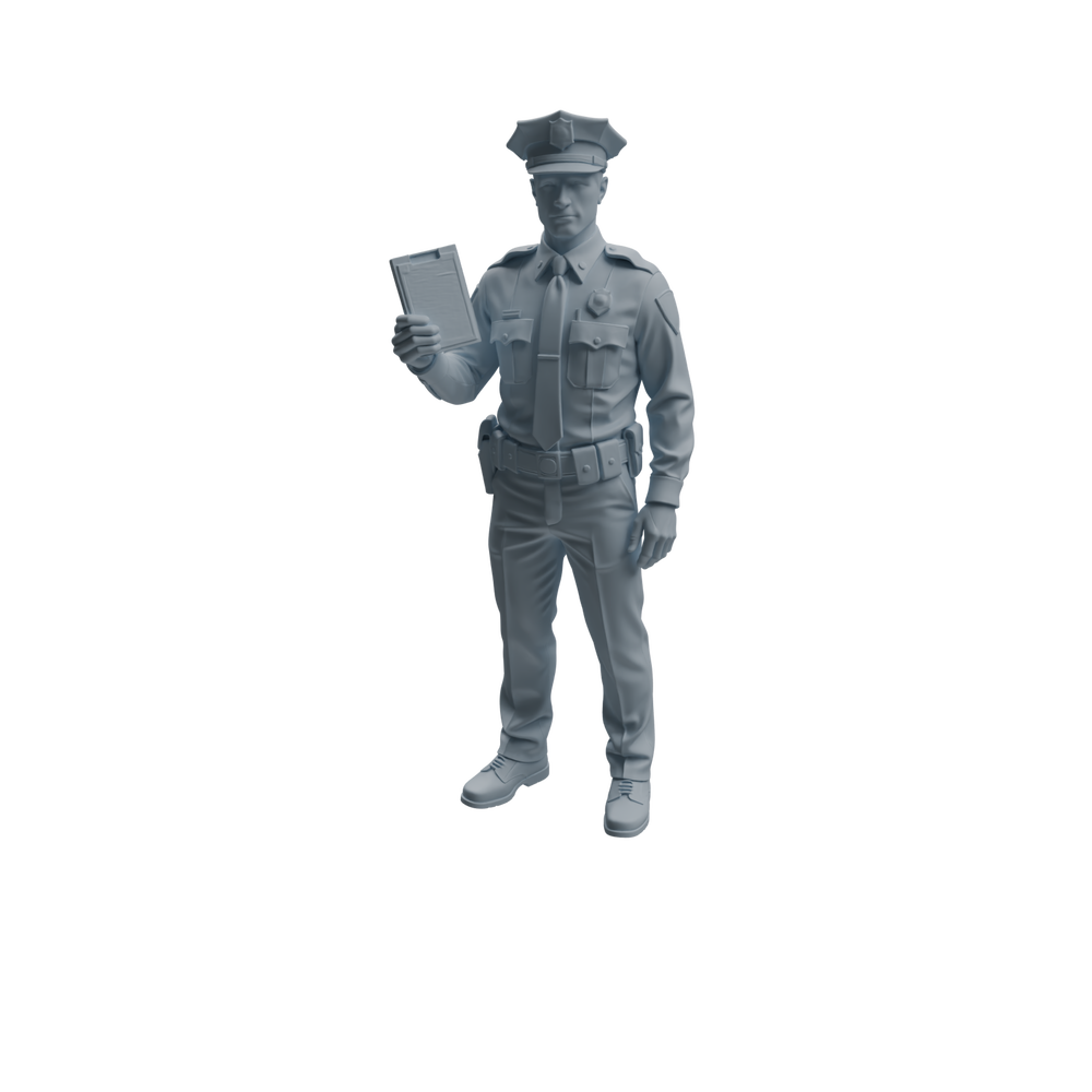 Detail view of MRY-SFW LYTR959 Multi-Scenario Male Police Officer Character Modern Model 4 pcs Model
