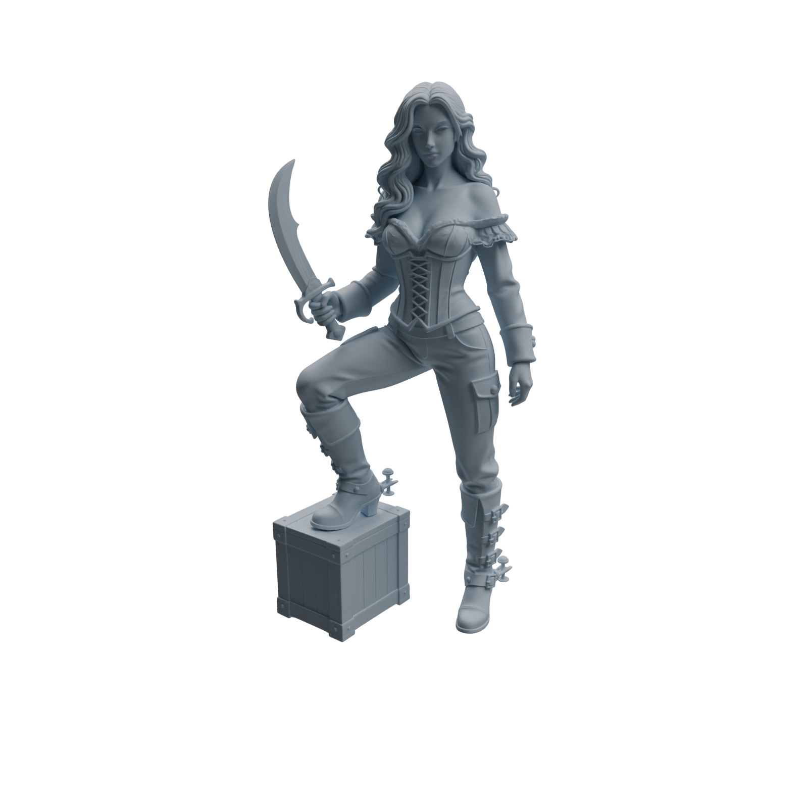Detail view of MRY-SFW LYTR1096 Female Pirate Character Modern Model 4 pcs Model