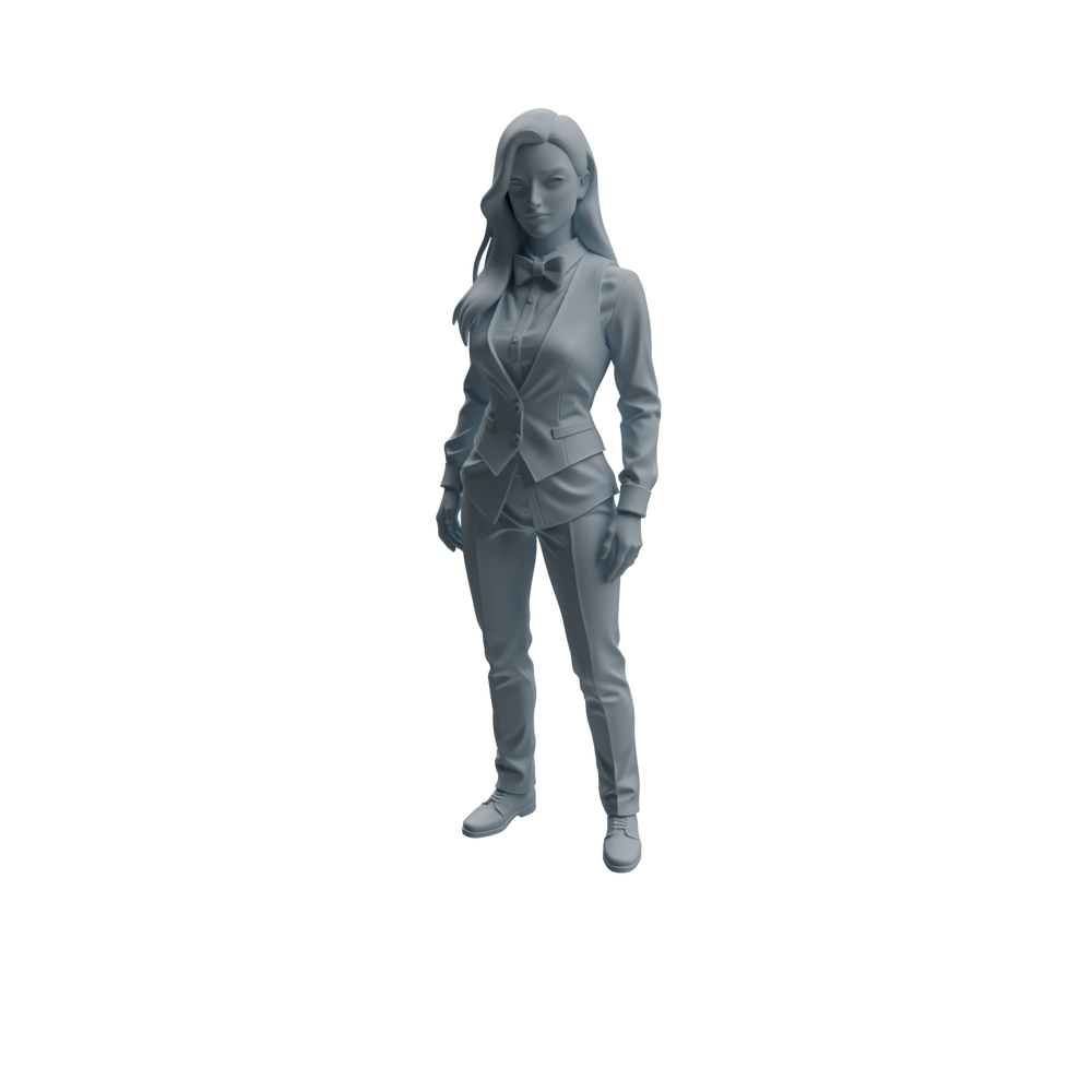 Detail view of MRY-SFW LYTR933 Bar Bartender Woman Character Modern Model 4 pcs Model