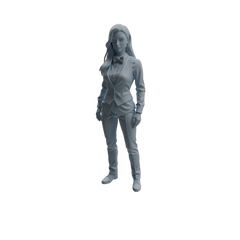 Detail view of MRY-SFW LYTR933 Bar Bartender Woman Character Modern Model 4 pcs Model
