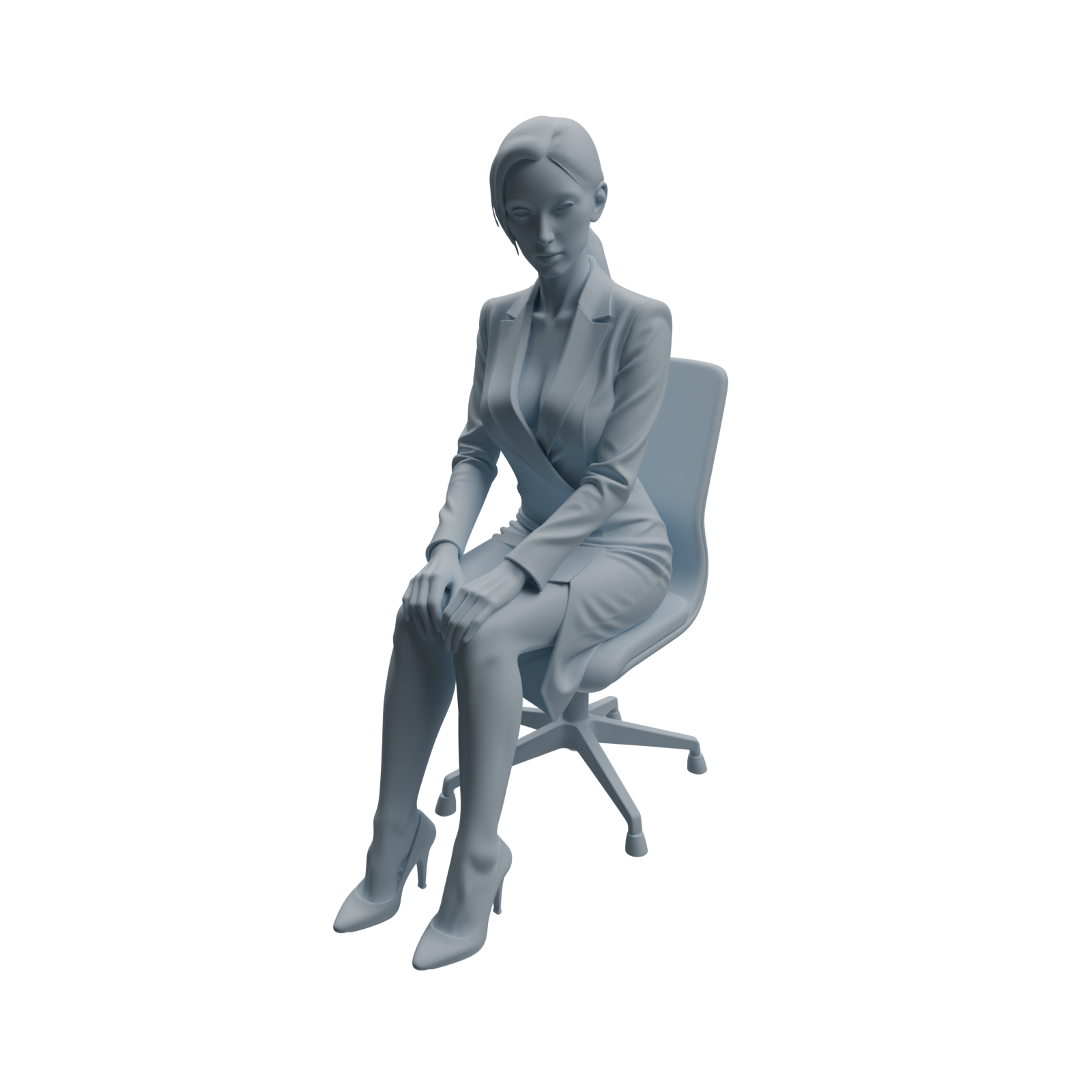 Detail view of MRY-SFW LYTR974 Office-Scenario Professional Woman Character Modern Model 4 pcs Model