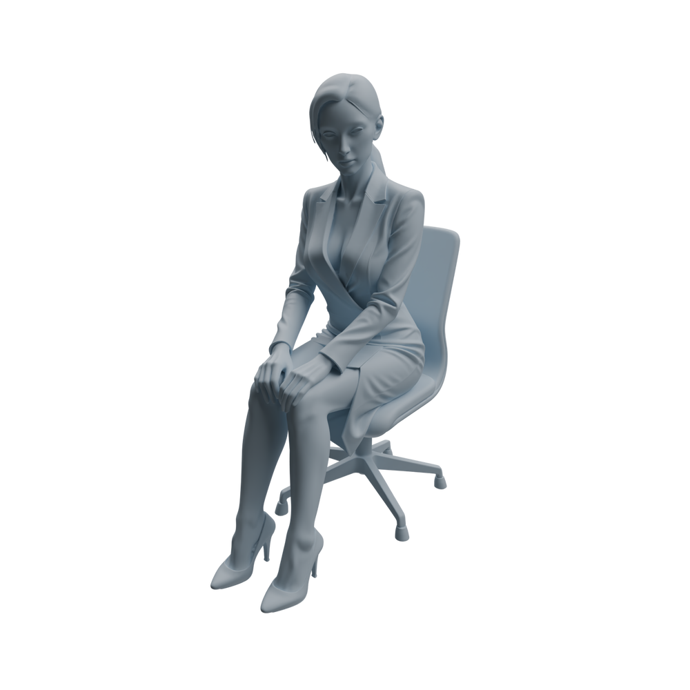 Detail view of MRY-SFW LYTR974 Office-Scenario Professional Woman Character Modern Model 4 pcs Model