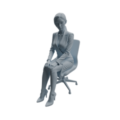 Detail view of MRY-SFW LYTR974 Office-Scenario Professional Woman Character Modern Model 4 pcs Model