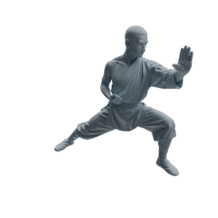 Detail view of MRY-SFW LYTR1076 Kung Fu Martial Monk Character Modern Model 3 pcs Model