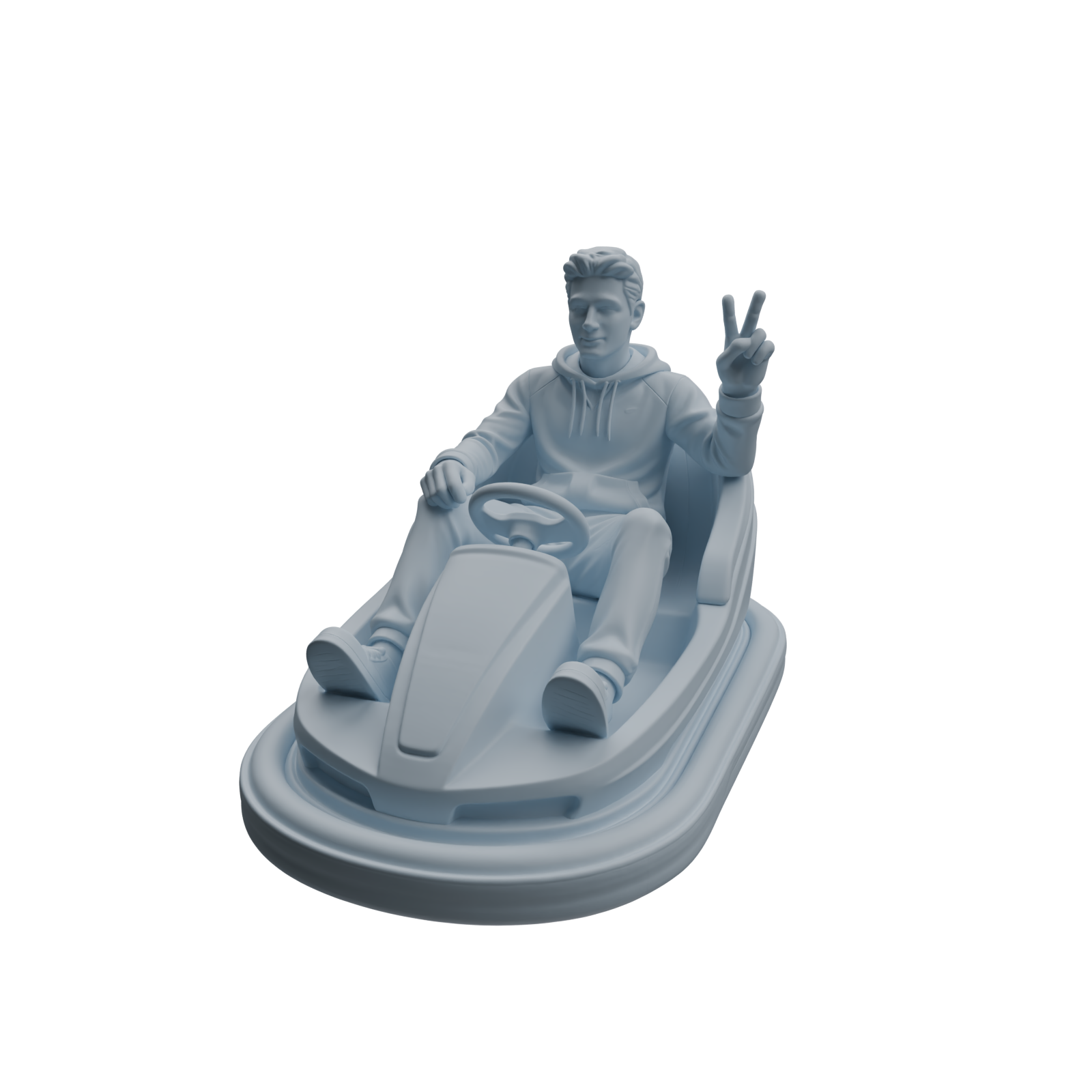 Detail view of MRY-SFW LYTR1046 Amusement Park Bumper Car Adult Character Modern Model 4 pcs Model