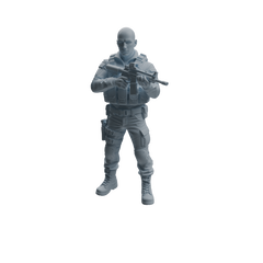 Detail view of MRY-SFW LYTR953 Combat Stance SWAT Officer Character Modern Model 4 pcs Model