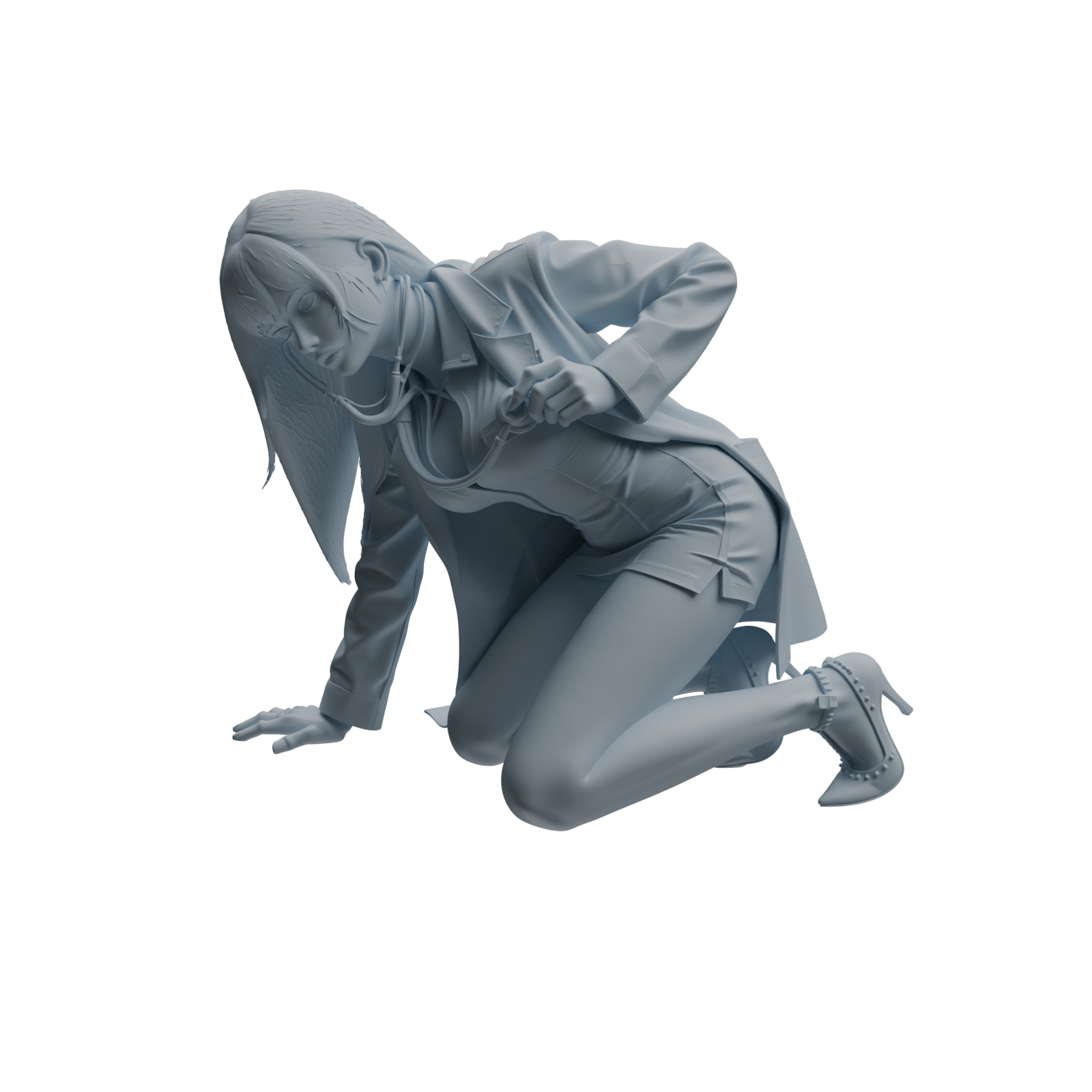Detail view of MRY-SFW LYTR1005 Female Doctor in Different Poses Character Modern Model 3 pcs Model