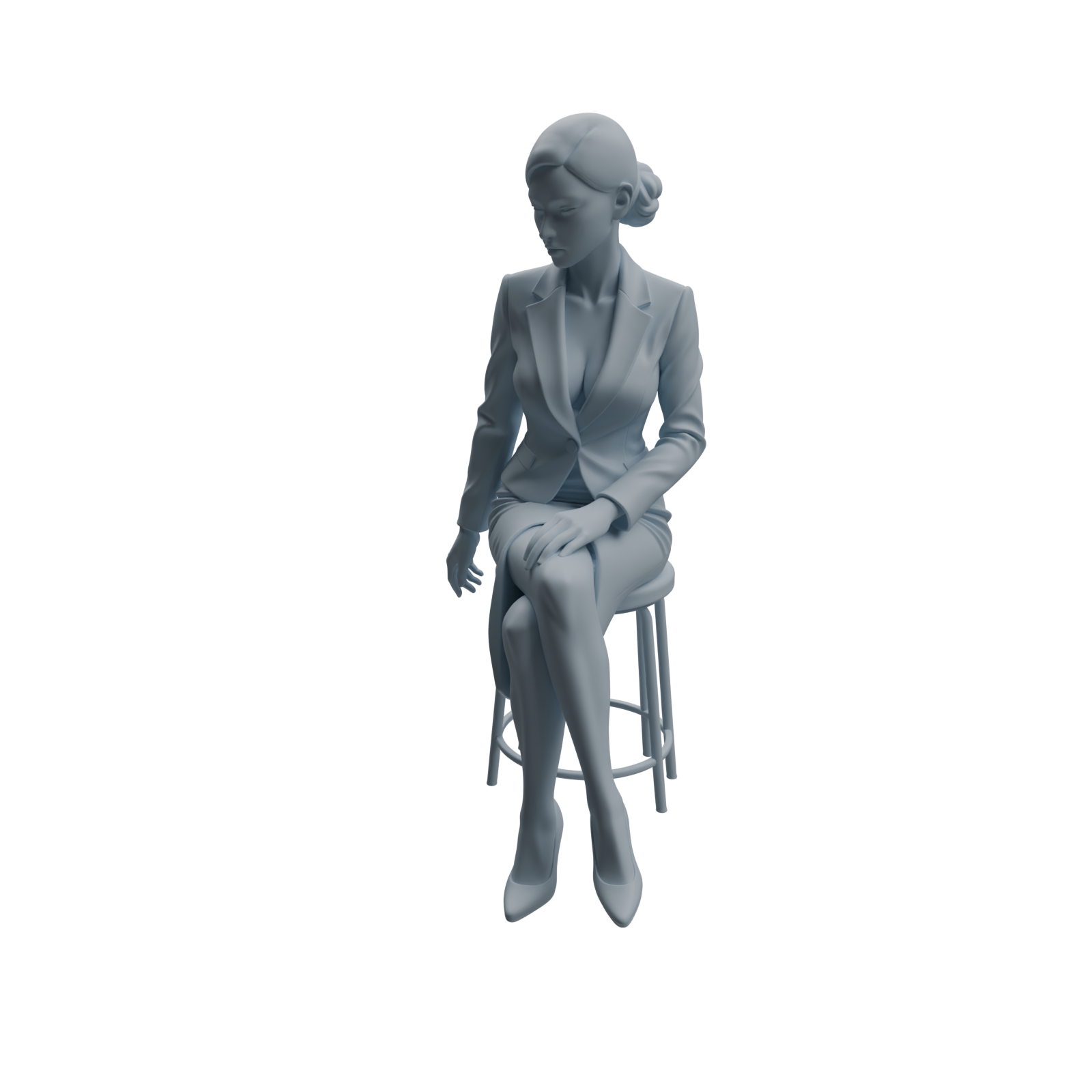 Detail view of MRY-SFW LYTR973 Business Workplace Woman Character Modern Model 4 pcs Model