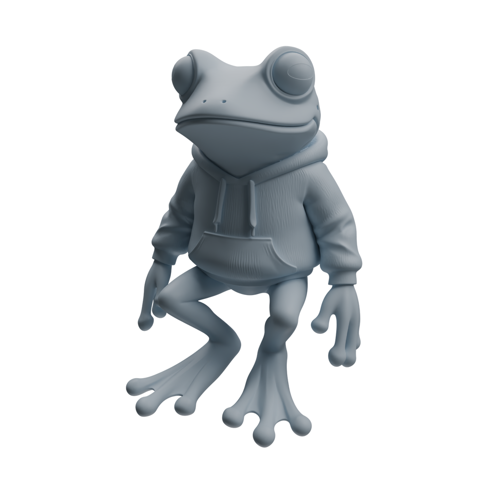 Detail view of MRY-SFW LYTR1053 Cartoon Frog Animal Modern Model 3 pcs Model