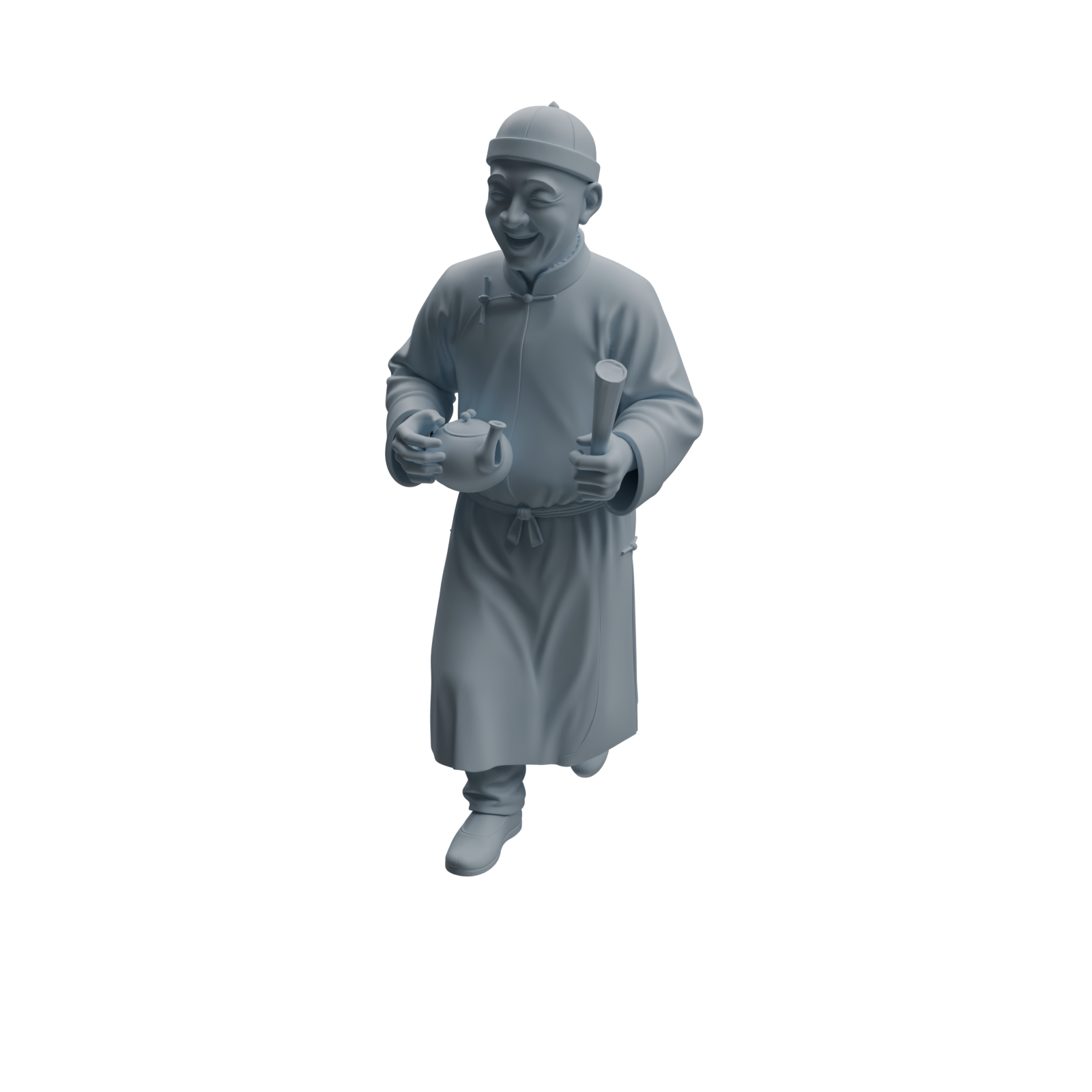 Detail view of MRY-SFW LYTR987 Late Qing-Early Republic Teahouse Owner Character Modern Model 4 pcs Model