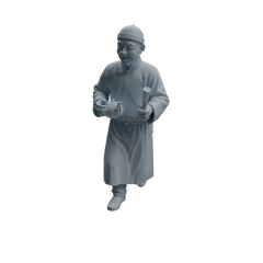 Detail view of MRY-SFW LYTR987 Late Qing-Early Republic Teahouse Owner Character Modern Model 4 pcs Model